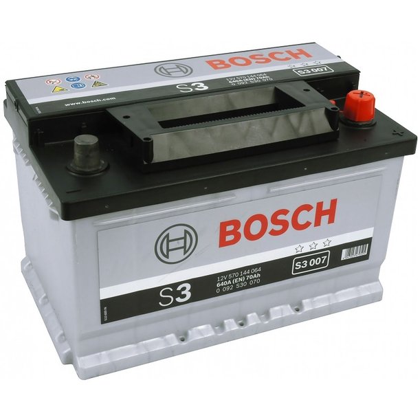 Аккумулятор BOSCH 70 A/ч S30 07 низк ОБР. 278x175x175 EN 640