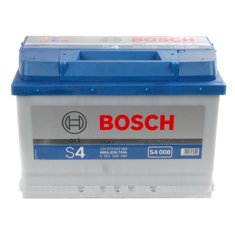 Аккумулятор BOSCH 74 A/ч S40 08 ОБР. 278x175x190 EN 680