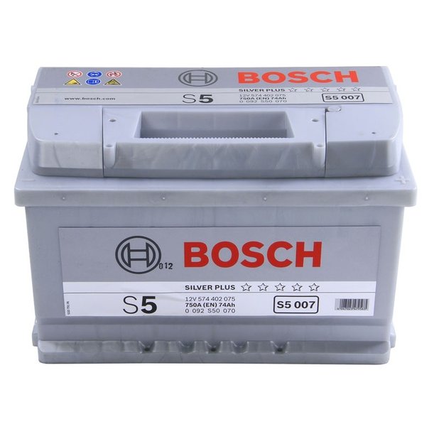 Аккумулятор BOSCH 74 A/ч S50 07 ОБР. 278x175x175 EN 750