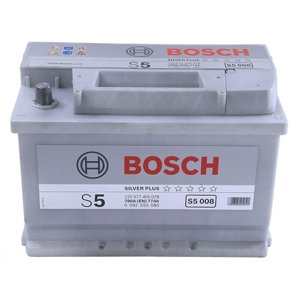 Аккумулятор BOSCH 77 A/ч S50 08 ОБР. 278x175x190 EN 780