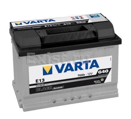 Аккумулятор VARTA Black Dynamic 70 А/ч 570409 ОБР  E13 278x175x190 EN 640