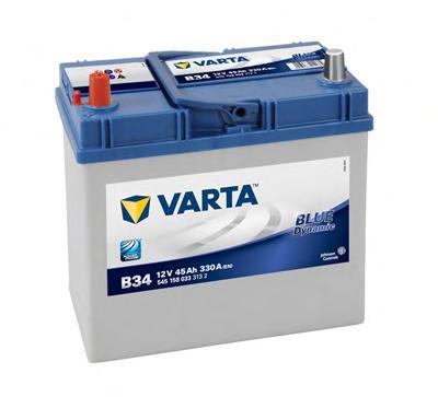 Аккумулятор VARTA Blue Dynamic 45 А/ч 545158 тол кл выс B34 238x129x227 EN 330