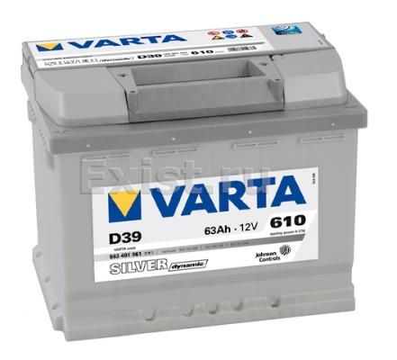 Аккумулятор VARTA Silver Dynamic 63 А/ч 563401  D39 242x175x190 EN 610