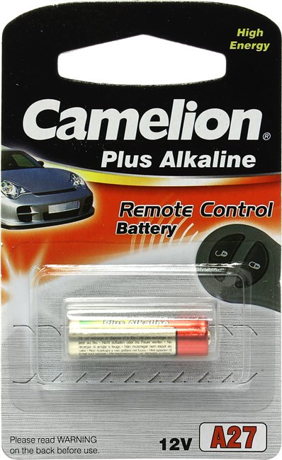 Батарейка алкалиновая для сигнализации тип A27 12В 1шт CamelionPlus Alkaline LR27A-BP1