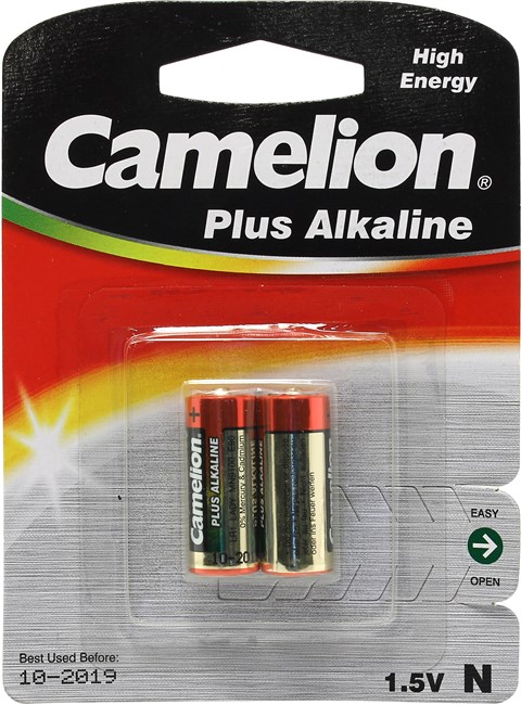 Батарейка алкалиновая тип N 1,5В 2шт Camelion Plus Alkaline LR1-BP2