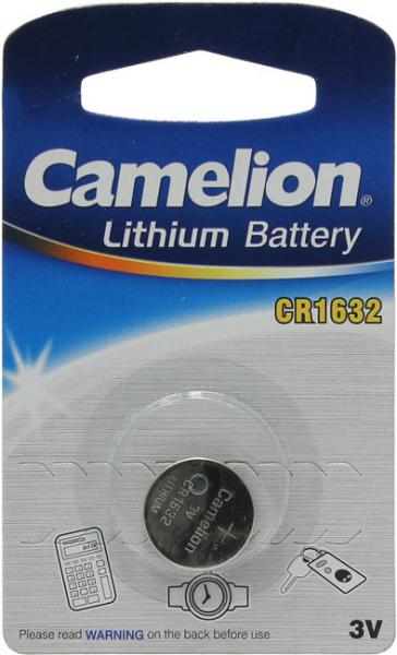 Батарейка литиевая дисковая специальная 3В 1шт Camelion LithiumCR1632-BP1