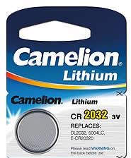 Батарейка литиевая дисковая специальная 3В 1шт Camelion LithiumCR2032-BP1