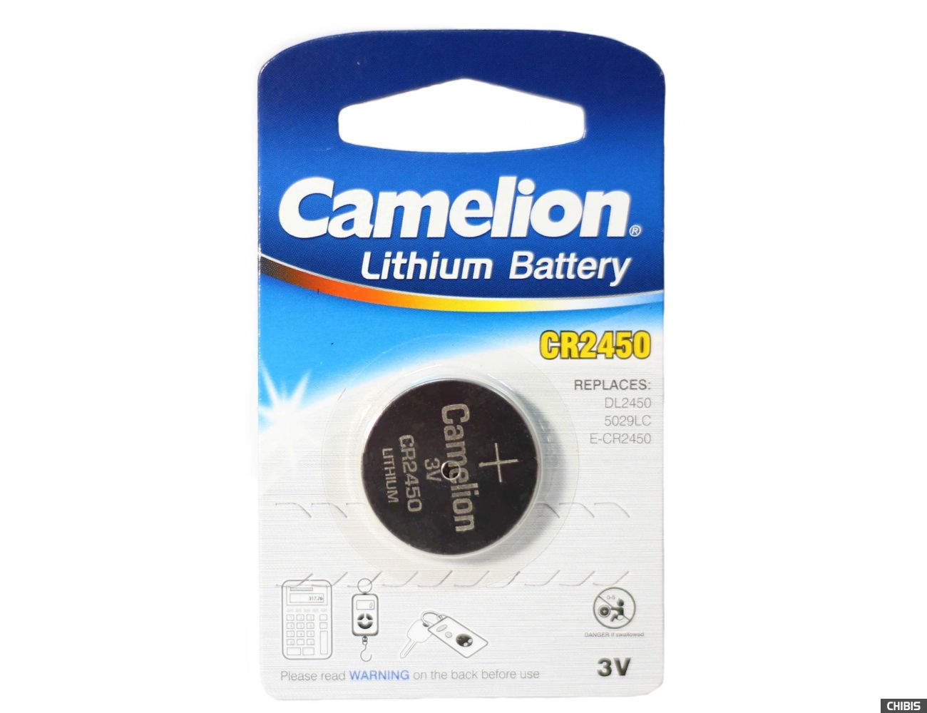 Батарейка литиевая дисковая специальная 3В 1шт Camelion LithiumCR2450-BP1