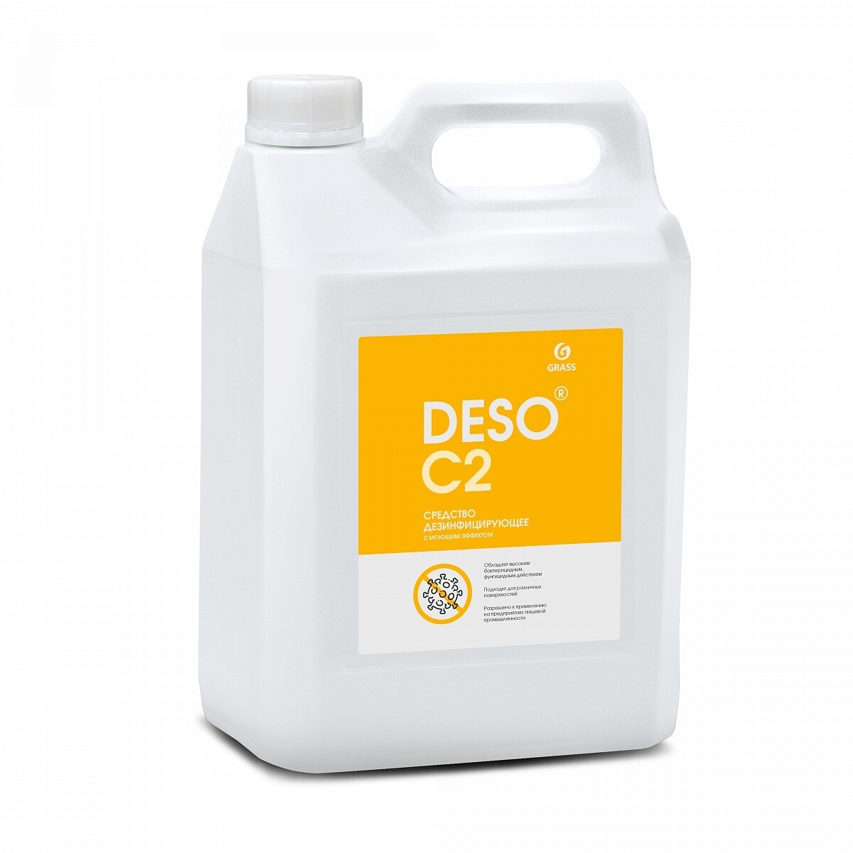 Дезинфицирующее средство с моющим эффектом на основе ЧАС DESO C2 клининг (5л)