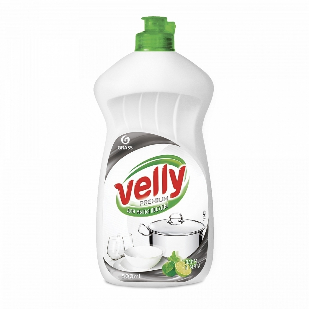Средство для мытья посуды Velly premium лайм и мята (флакон 500 мл)